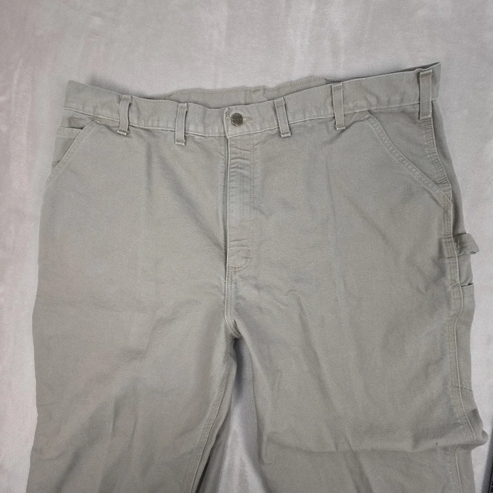 Carhartt‎ Pants Mens 44x30 Tan B11 Loose Original Fit Canvas Workwear Dungaree